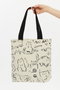 Zoozie Bags 2207 Bolsa de Bolso 100% Algodón, Crema y Negro, 38x42x8 cm